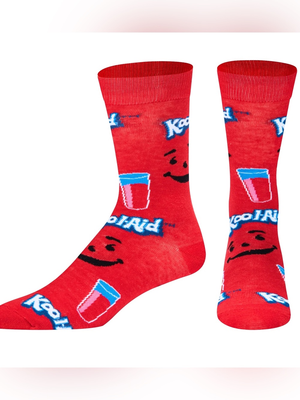 Kool-Aid Man Fun Crew Socks Men’s Shoe Size 6-12 Red Novelty NWT